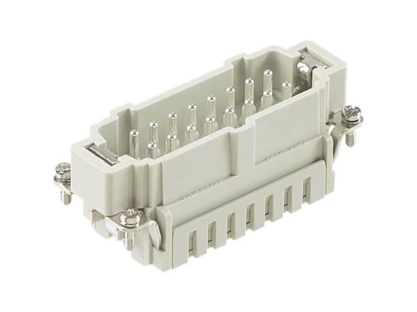 Harting 09 33 016 2616 pinneinnsats Han® E 16 + PE klips strekkfjær 1 stk
