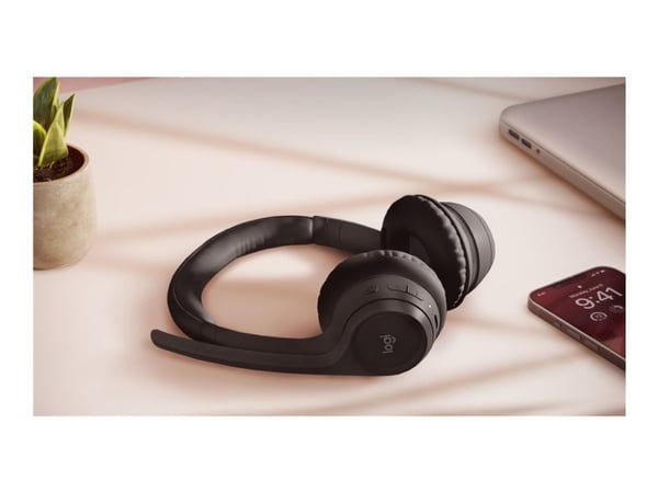 Logitech Zone 300 - Headset - på örat - Bluetooth - trådlös - midnattssvart