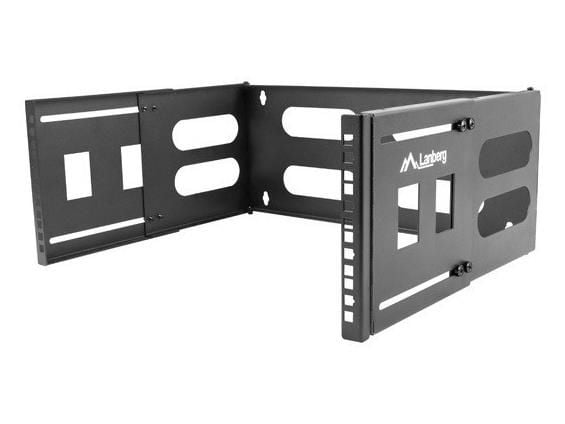 Lanberg - Rackfästen - väggmontering - svart - 4U - 19"