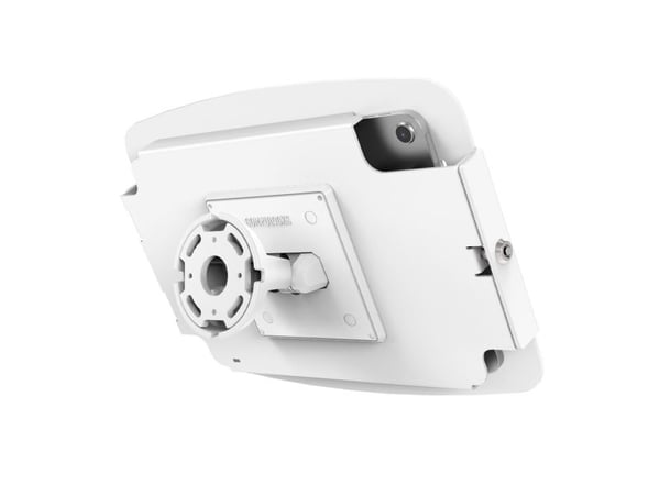 Compulocks iPad 10th-11th (A16) Gen Space Enclosure Bow Tilting Wall Mount White - Monteringssett (hus, tippeveggmontering) - synlige foran/bak kam...