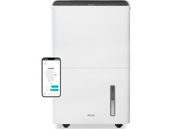 Avfukter Duux Smart Bora | Egnet for rom opp til 50 m² | Vannbeholderkapasitet 4 l | Hvit