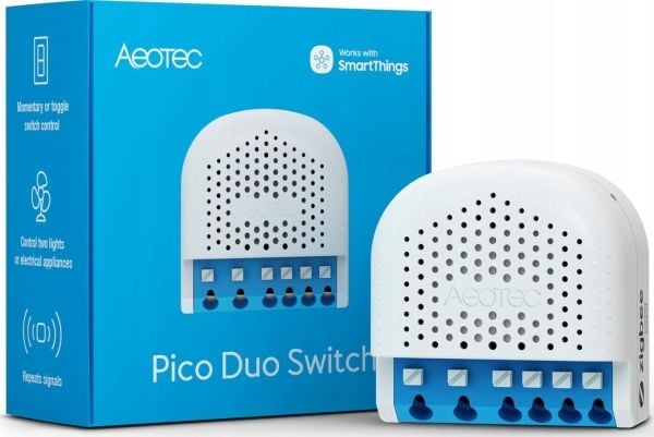 Aeotec Pico Duo Switch - Lys / sokkelsvitsj - trådløs - ZigBee 3.0 - 2.4 Ghz
