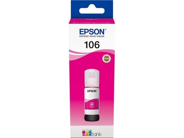 Epson 106 - 70 ml - magenta - original - blekkbeholder - for EcoTank ET-7700, ET-7750, L7160, L7180; Expression Premium ET-7700, ET-7750