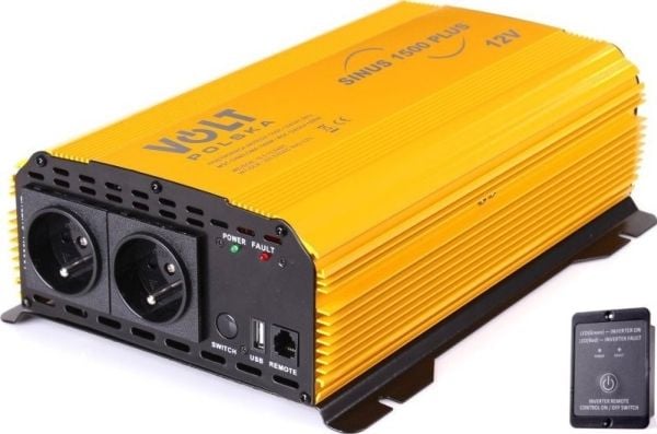 Volt omformer VOLT CONVERTER POLSKA SINUS PLUS 1500 12V / 230V 1000/1500W