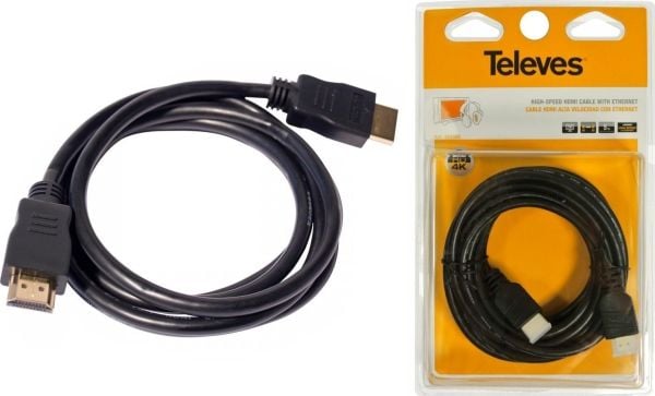 Televes 494503, 5 m, HDMI Type A (Standard), HDMI Type A (Standard), 18 Gbit/s, Svart