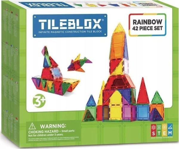 Magformers Magneettipalikat Tileblox Set Rainbow 42 elementtiä