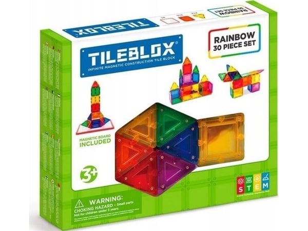 Tileblox Rainbow 30 kpl w/magneettinen taulu