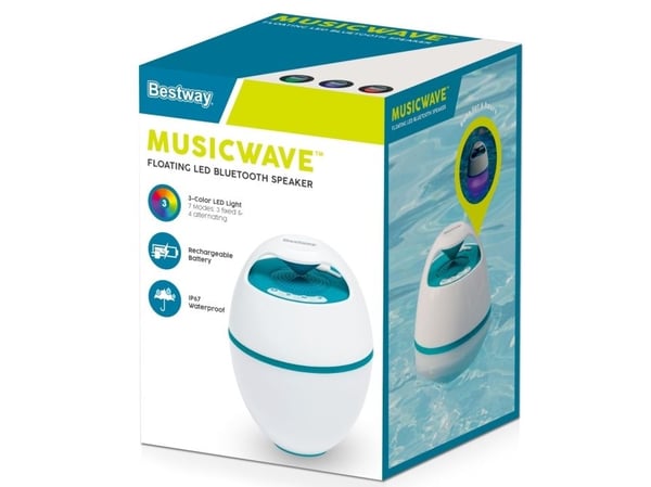 MusicWave Flydende LED Bluetooth-Højtaler til Pool