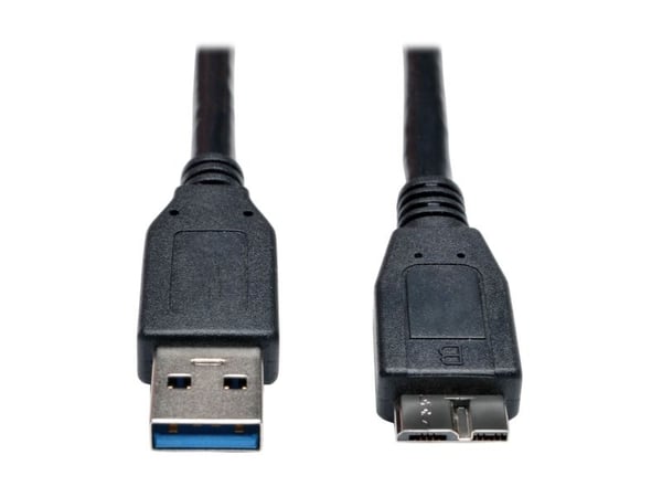 Tripp Lite U326-001-BK, 0,3 m, USB A, Micro-USB B, USB 3.2 Gen 1 (3.1 Gen 1), uros-/urosliitin, musta