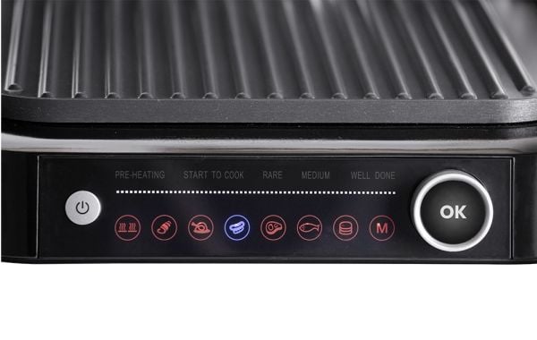 Orava GRILLCHEF2, Sort, Sølv, Rektangulær, Rotasjon, Berøringskontroll, Rist, LED, 2100 W