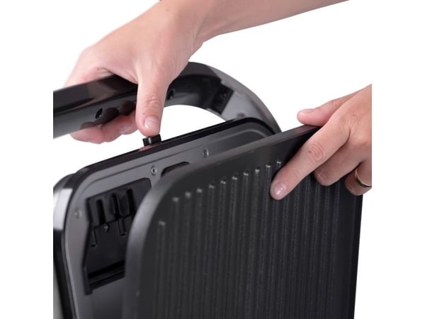 Orava GRILLCHEF2, Sort, Sølv, Rektangulær, Rotasjon, Berøringskontroll, Rist, LED, 2100 W