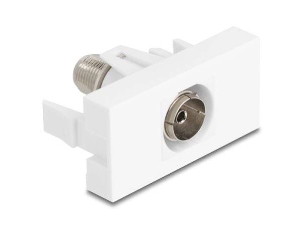 Delock Easy 45 -moduuli IEC-pistorasia F-pistorasiaan valkoinen (90844)