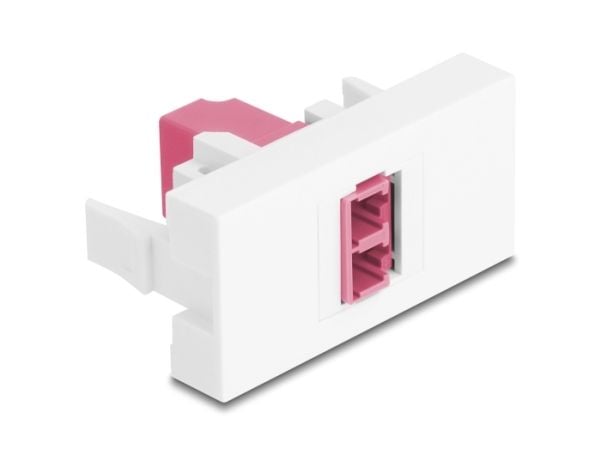 Delock Easy 45 Moduuli LC Duplex naaras LC Duplex naaras valkoinen / violetti (90846)