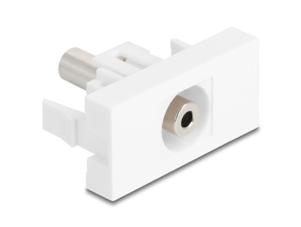 Delock Easy 45 -moduulin 3,5 mm:n 3-nastainen pistorasia 3,5 mm:n 3-nastaiseen pistorasiaan valkoinen (90848)
