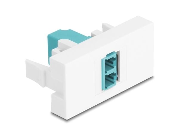 Delock Easy 45 Moduuli LC Duplex naaras LC Duplex naaras valkoinen / aqua (90845)