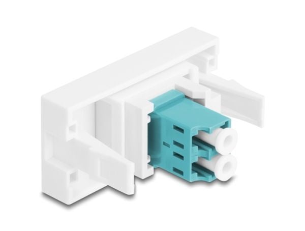 Delock Easy 45 Moduuli LC Duplex naaras LC Duplex naaras valkoinen / aqua (90845)