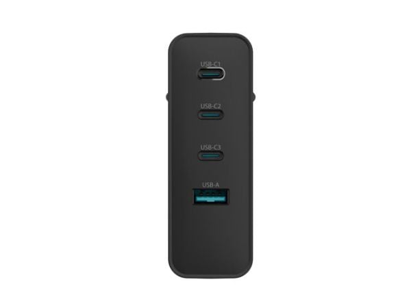 NATEC RIBERA GAN VERKKOVIRTALATURI 3X USB-C + 1X USB-A 100W MUSTA