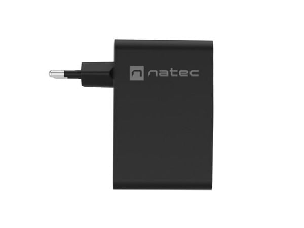NATEC RIBERA GAN VERKKOVIRTALATURI 3X USB-C + 1X USB-A 100W MUSTA