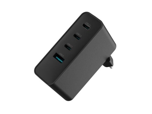 NATEC RIBERA GAN VERKKOVIRTALATURI 3X USB-C + 1X USB-A 100W MUSTA