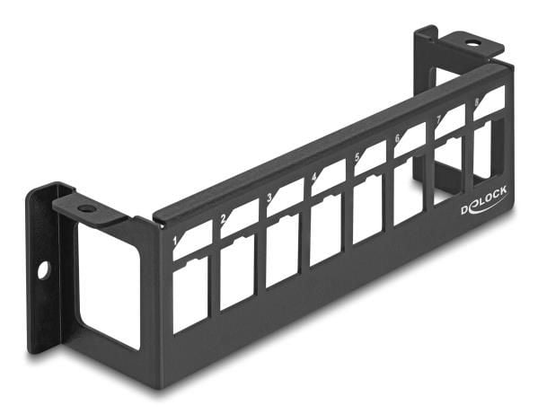 Delock - Kopplingspanel (tom) (horisontell) - keystone - bordsmontering - svart - 8 portar