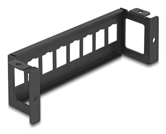 Delock - Kopplingspanel (tom) (horisontell) - keystone - bordsmontering - svart - 8 portar