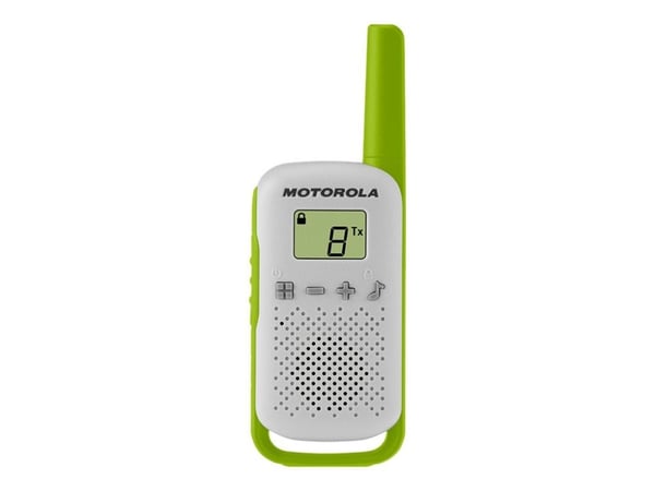 Motorola Talkabout T42 - Bærbar - toveis radio - PMR - 446 MHz - 16-kanalers - grønn og hvit, blå og hvit, oransje og hvit (en pakke 3)
