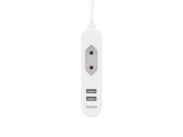 Hama 00223202, 1,9 m, inomhus, Typ C, Typ C, Rak, Vit
