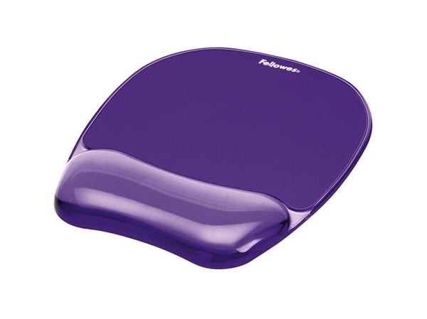Fellowes Gel Crystal - Musematte med håndleddsstøtte - fiolett