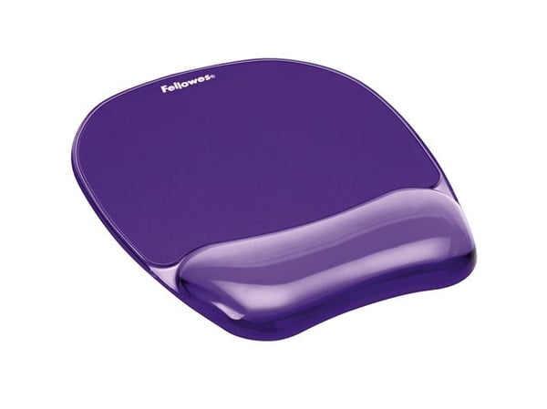 Fellowes Gel Crystal - Musematte med håndleddsstøtte - fiolett