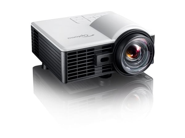Optoma ML1050STi - DLP-projektor - LED - 3D - 1000 lumen - WXGA (1280 x 800) - 16:10 - 720p - kortkast fast linse - hvit, grå