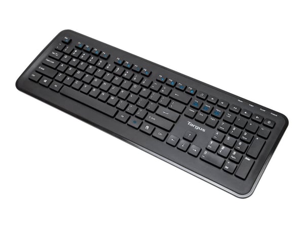 Targus KM610 - Tastatur- og mussett - kombinasjon - full size - trådløs - 2.4 GHz - QWERTY - Spansk - svart
