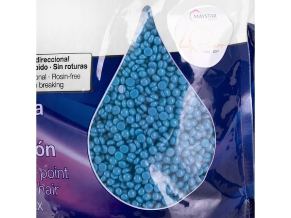 Håravfjerningsvoks Activeshop Depilflax 100 lav smeltetemperatur perlemor Ultraflex blue 1000g