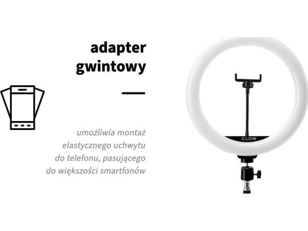 Activeshop GLOW ringlampe 13" bsc med stativ 10W