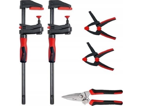 BESSEY klemsett DIY-SET1-A (5 deler: 4 klemmer + blikksaks)