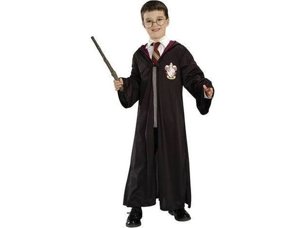 Harry Potter pakke med kappe, briller og tryllestav 5 - 8 år