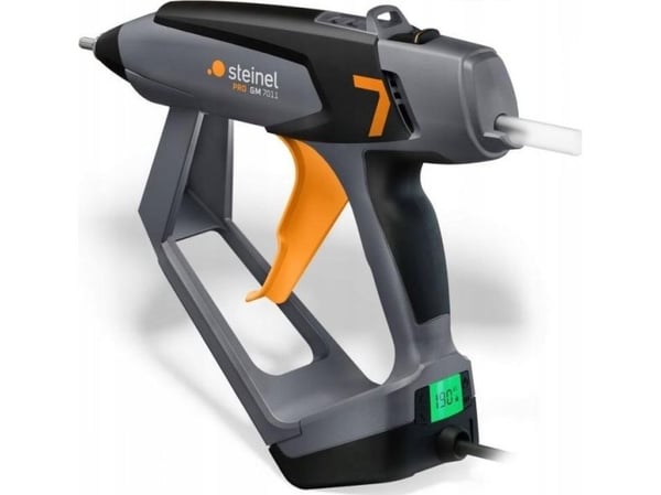 STEINEL GlueMatic 7011, Limpistol, Grå, Orange, LCD, Kartong, Keramiska, Glas, Läder, Plast, Gummi, Sten, Trä, 35 g/min, 1,1 cm