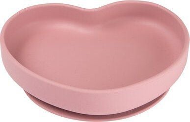 CANPOL BABIES silikonhjerteformede skjeer med feste, 6 m.+, rosa