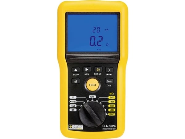 Chauvin Arnoux C.A 6524 Isolationsmåler 50 V, 100 V, 250 V, 500 V, 1000 V 200 GΩ