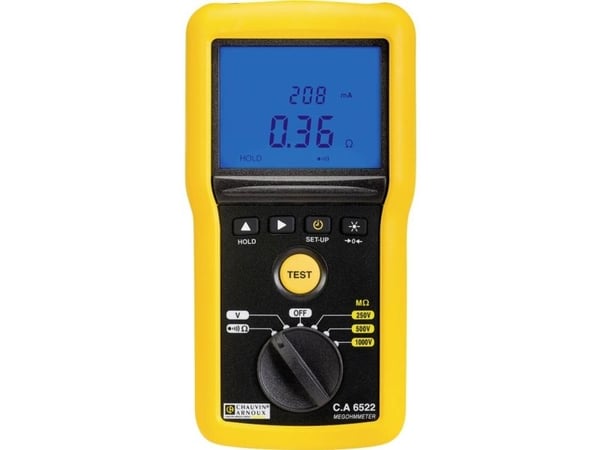 Chauvin Arnoux C.A 6522 Isolationsmåler 250 V, 500 V, 1000 V 40 GΩ