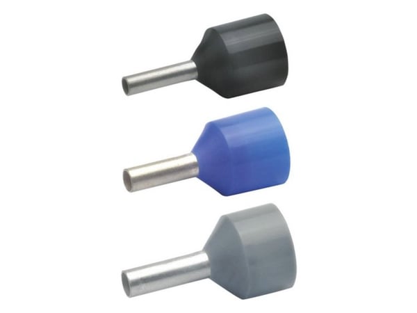 Klauke 43210, Piikkiliitin, Suora, Uros, Musta, Kupari, Polypropeeni (PP), 1,5 mm²