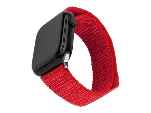 FIXED - Klokkestropp for smart armbåndsur - nylon - 160-210 mm - rød - for Apple Watch (42 mm, 44 mm, 45 mm, 46 mm) FIXED - Klokkestropp for smart armbåndsur - nylon - 160-210 mm - rød - for Apple Watch (42 mm, 44 mm, 45 mm, 46 mm)