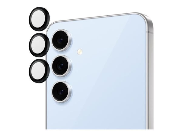 PanzerGlass ® Hoops® Camera Lens Protector Black Samsung Galaxy S24 FE, Samsung, Samsung - Galaxy S24 FE 5G, Asennus kuivana, Naarmuuntumisenkestäv...