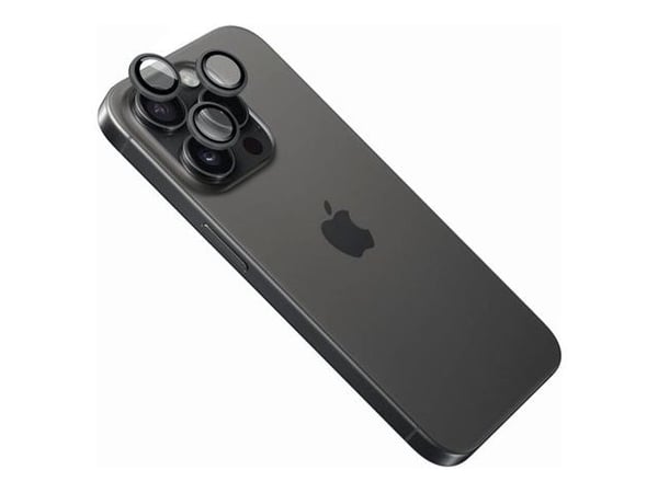 FIXED - Linsebeskytter for mobiltelefon - svart - for Apple iPhone 16 Pro, 16 Pro Max
