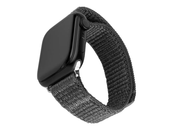 FIXED - KlocKräm för smart klocka - nylon - 160-210 mm - mörkgrå - för Apple Watch (38 mm, 40 mm, 41 mm, 42 mm, 44 mm, 45 mm, 46 mm, 49 mm)