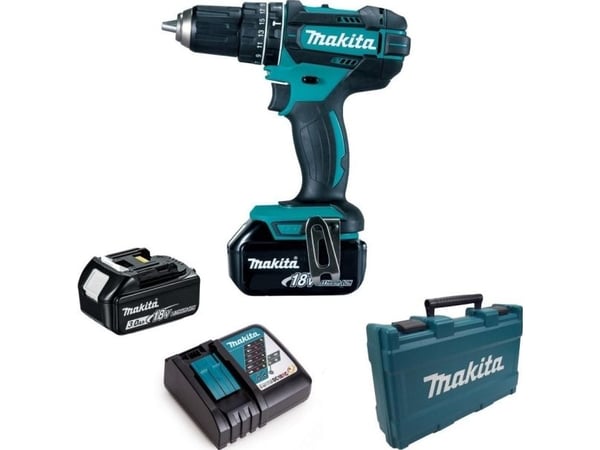Makita DHP482RFE, Boremaskin med pistolgrep, Sort, Blå, 1,3 cm, 1900 RPM, 3,8 cm, 1,3 cm