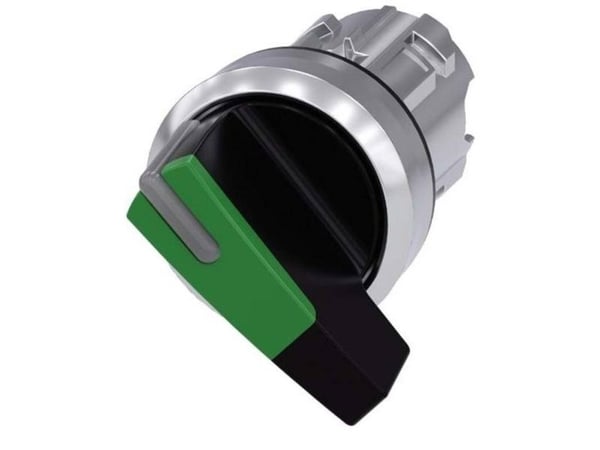 Siemens 3SU1052-2CF40-0AA0, Metall, IP67, IP69K, Svart, Grön, Metallisk, 20 g, 40 mm, 60 mm