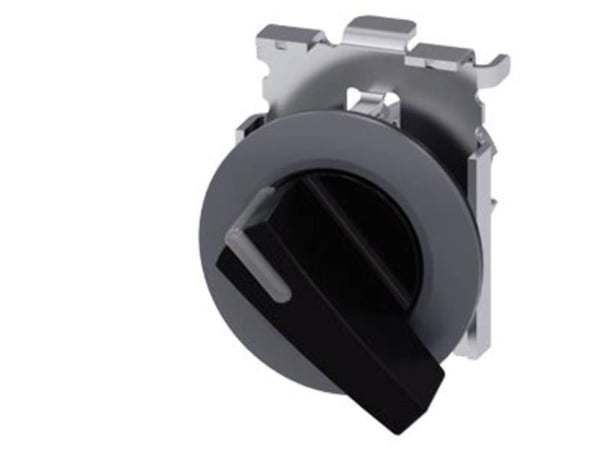 Siemens 3SU10622EF100AA0 3SU1062-2EF10-0AA0 Kääntökytkin Kiinnityslaite Musta 1 x 90° 1 kpl 1 kpl