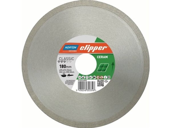 Norton Diamond kappeskive 180x25,4/22,23 mm Norton Classic Ceramic