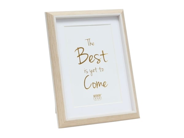 Deknudt S46WG3 P1, Enkel bilderamme, Glass, MDF, Naturlig, Hvit, Bord, Vegg, 18 x 24 cm, Rektangulær