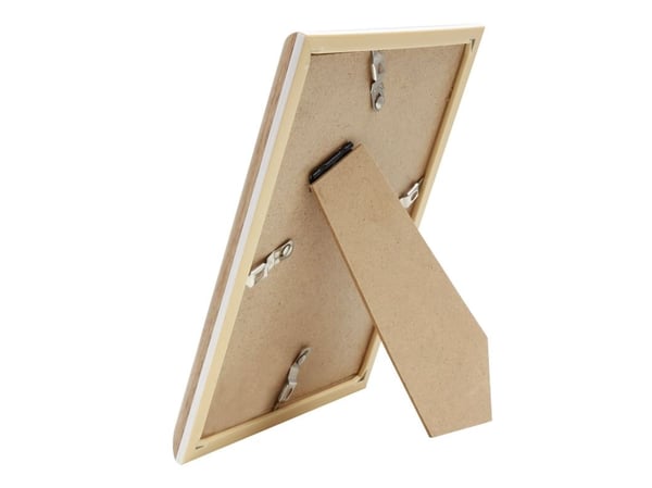 Deknudt S46WG4P1, Enkel bilderamme, Glass, MDF, Brun, Hvit, Bord, Vegg, 18 x 24 cm, Rektangulær